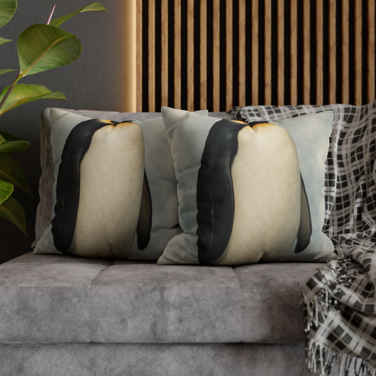 Frost Hush Emperor Penguin trendy patterned pillow cases