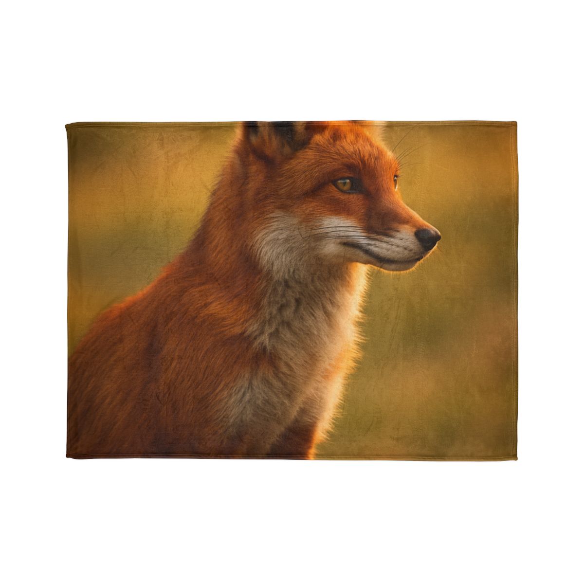 Crimson Whisper Red Fox personalized cozy blankets