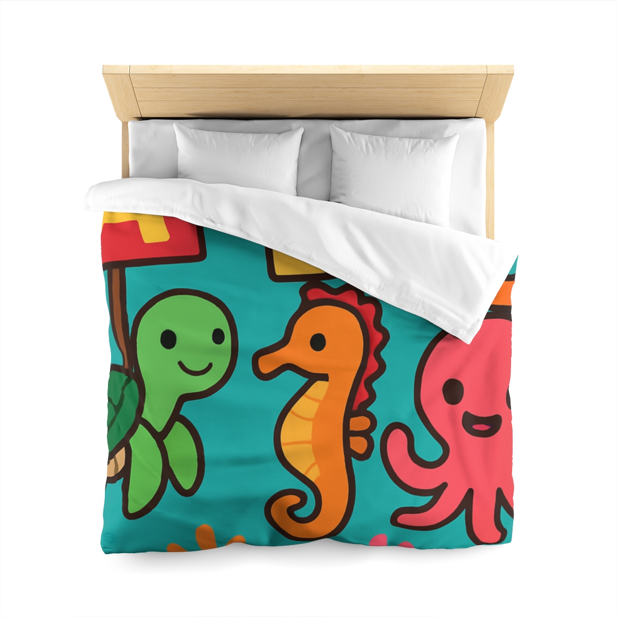Coral Reef Alphabet Parade custom duvets