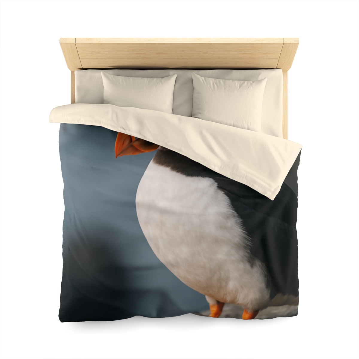 Cliff Breeze Atlantic Puffin designer printed duvets