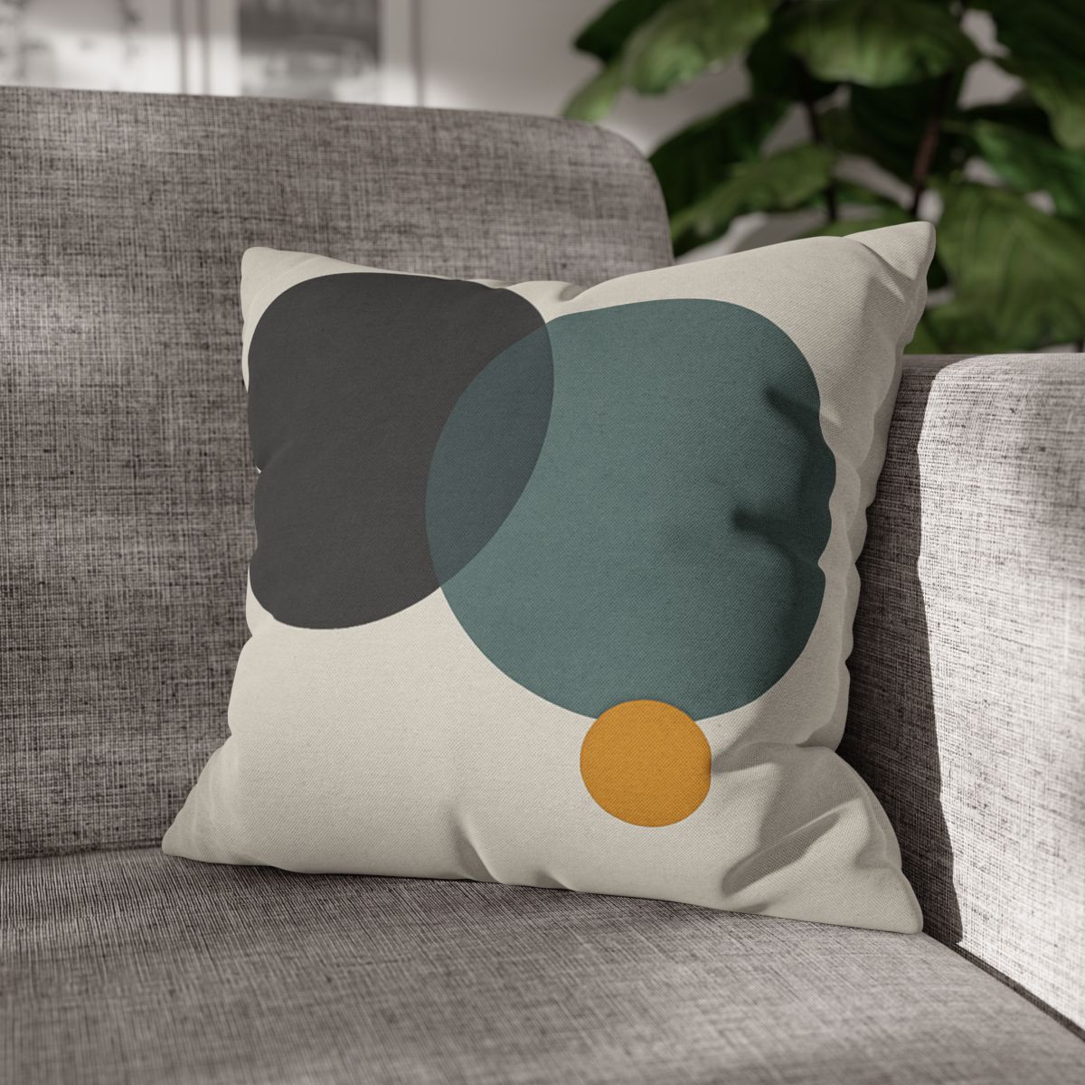 Clustered Three Circles With Pause designer print pillow cases