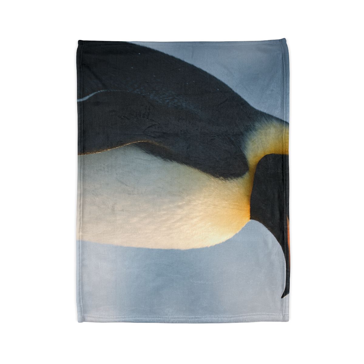 Glacier Gaze Emperor Penguin stylish throw blankets