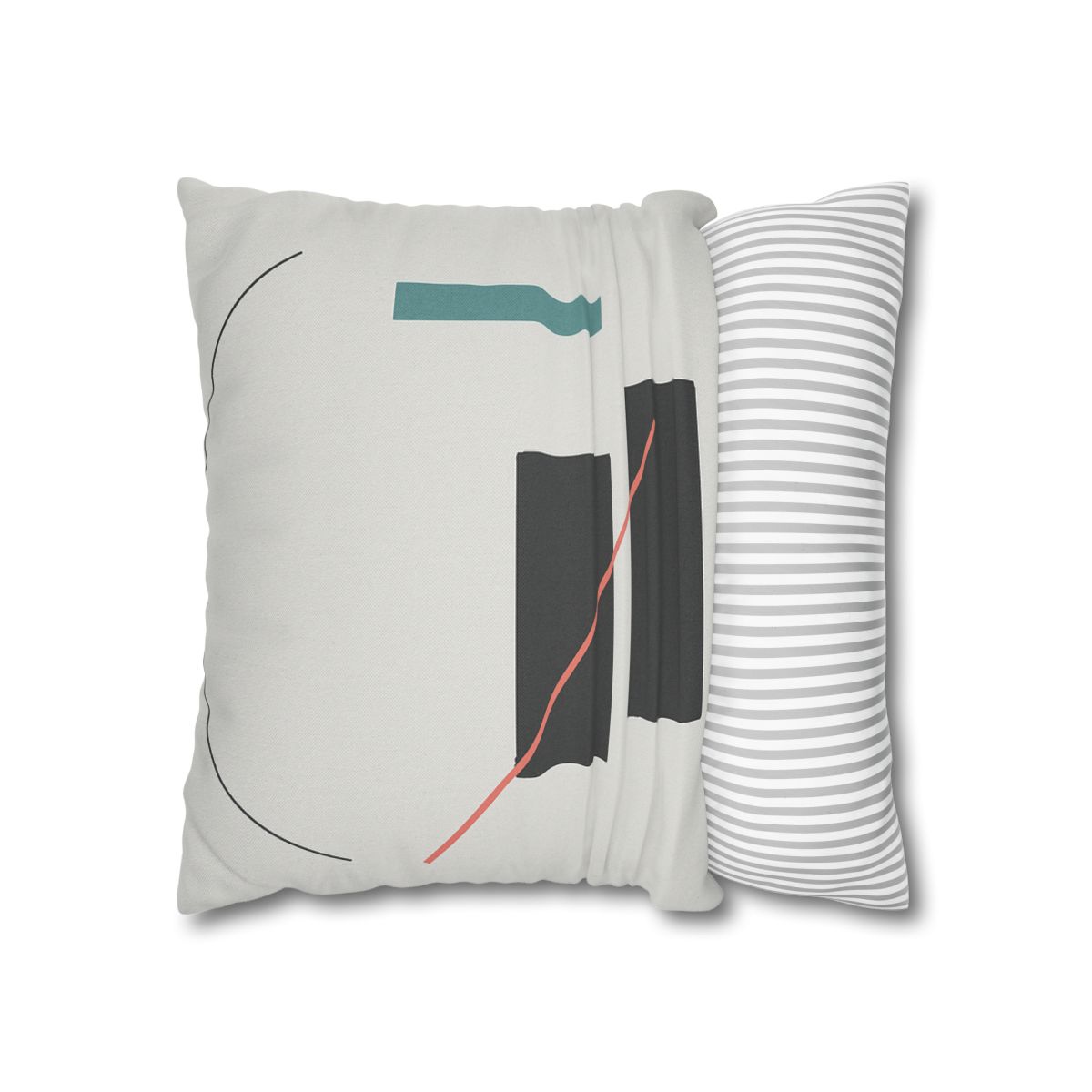 Stacked Rectangles With Crossing Arc trendy patterned pillow cases