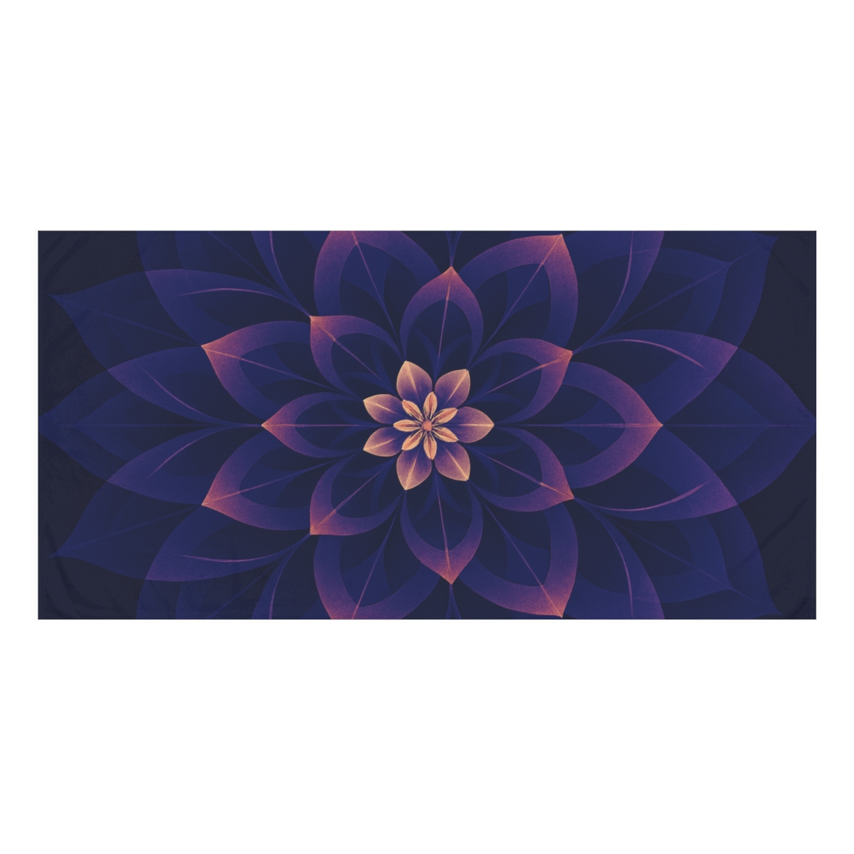 Petal Aperture Kaleidoscope designer printed towels