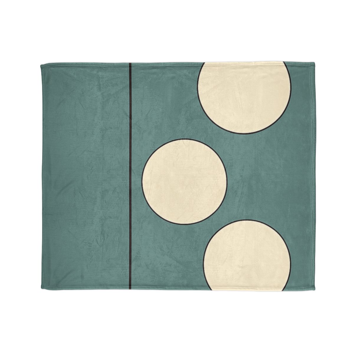 Staggered Trio Of Circles With Thin Divider soft fleece blankets