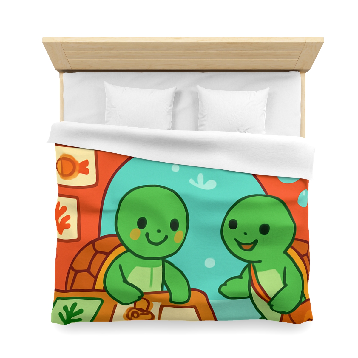 Coral Reef Post Office Run By Sea Turtles unique patterned duvets