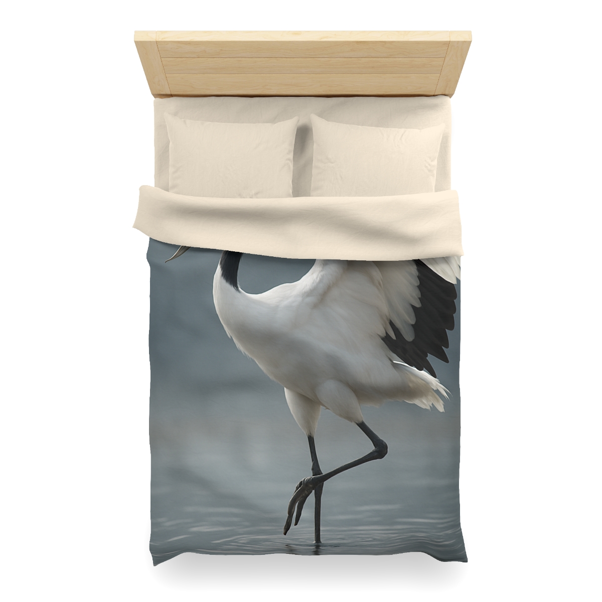 Mist Dancer Red Crowned Crane trendy bedroom duvets