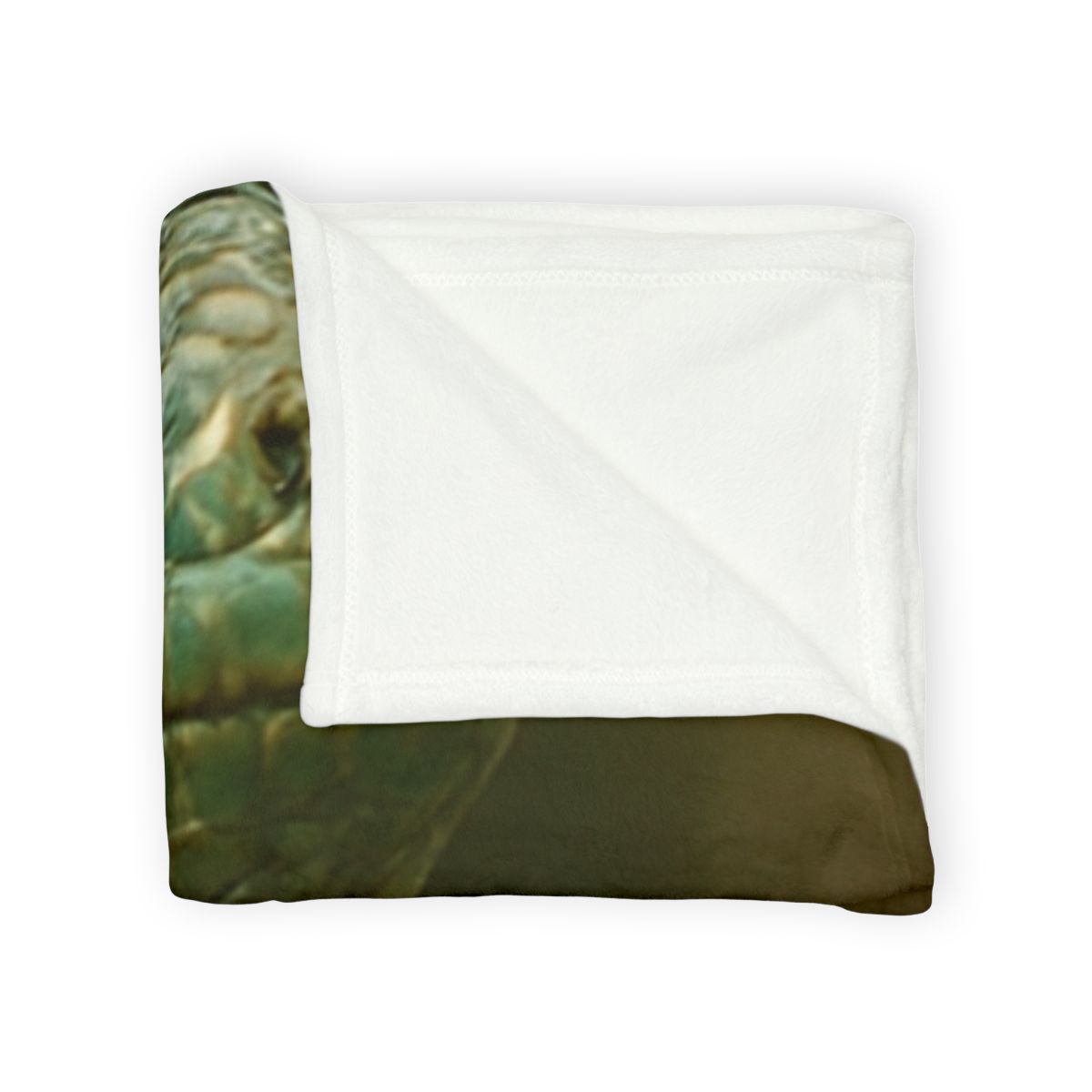 Starlit Stillness Green Iguana designer printed blankets