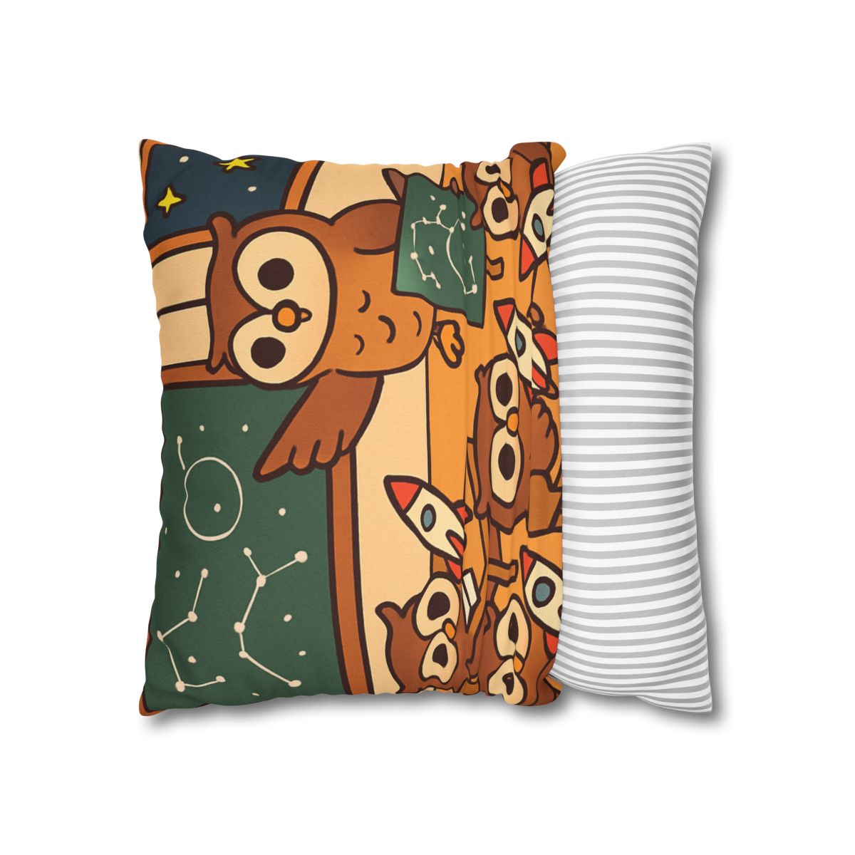 Rocket School Of Owls designer print pillow cases