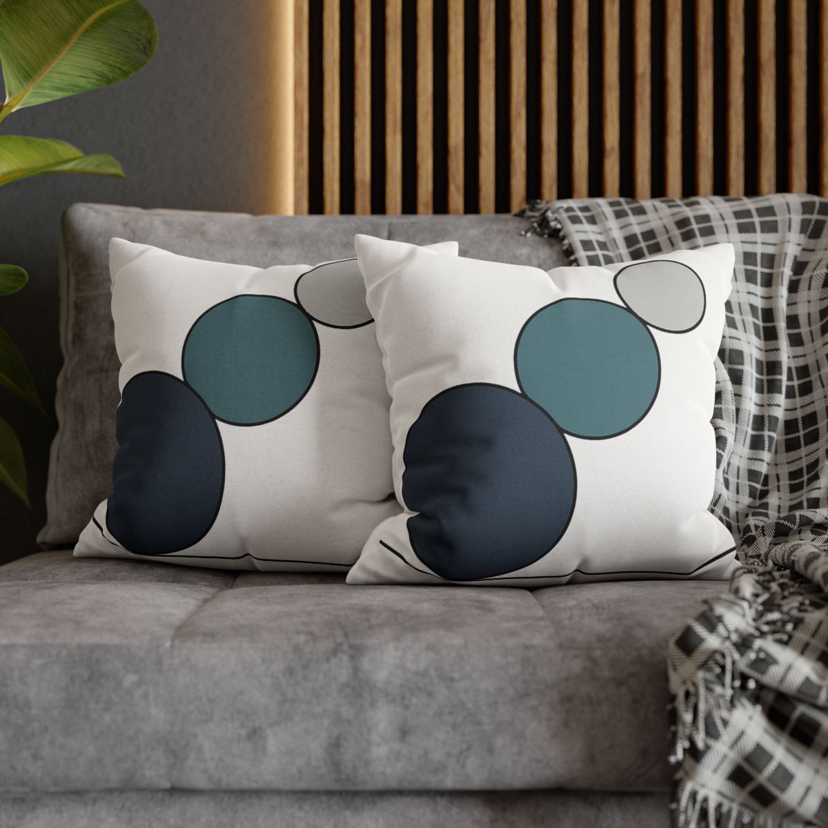Staggered Circle Trio stylish decorative pillowcases