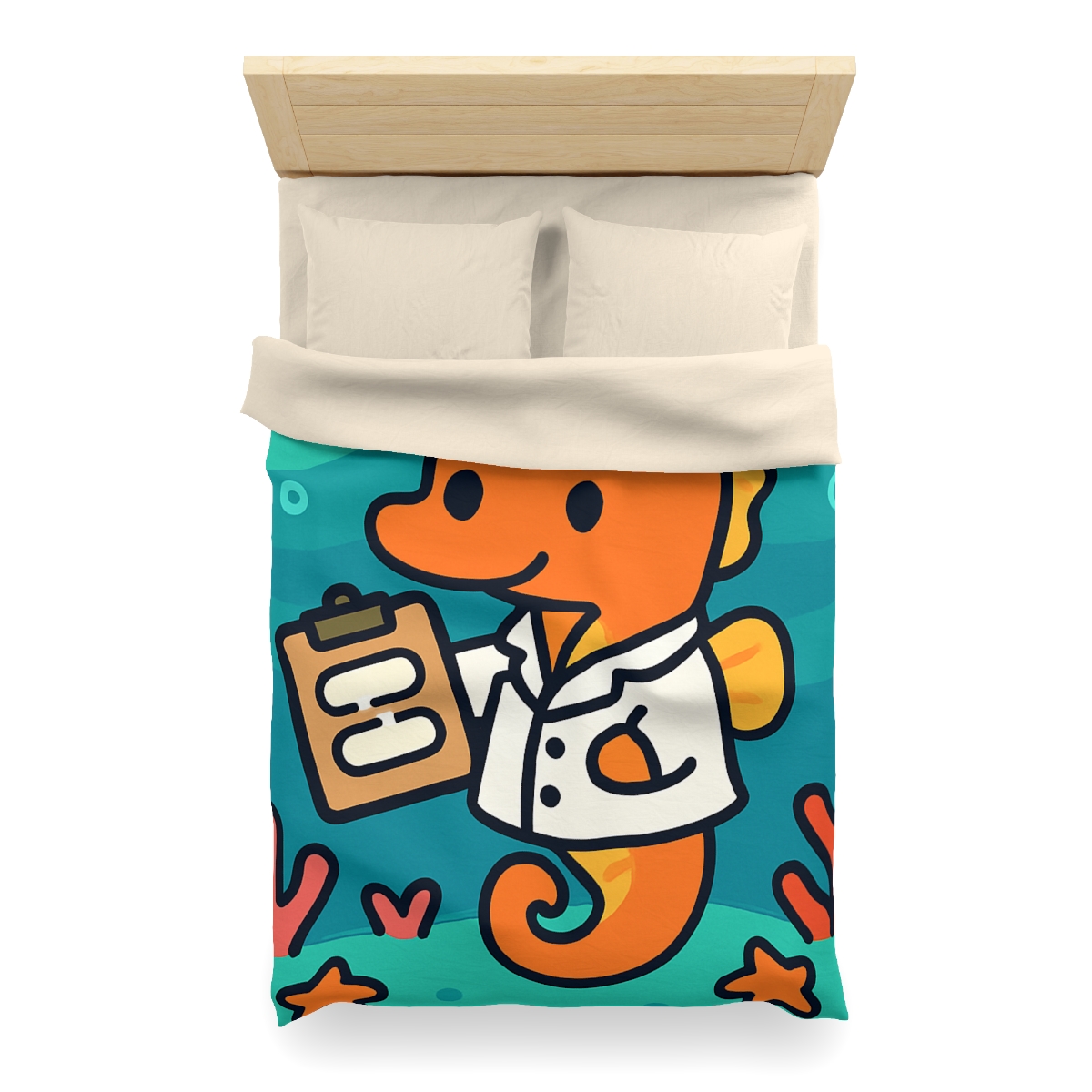 Aurora Reef Seahorse Scientist trendy bedroom duvets