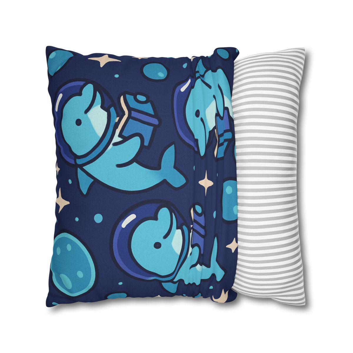 Space School Of Curious Dolphins comfortable bedding pillow covers