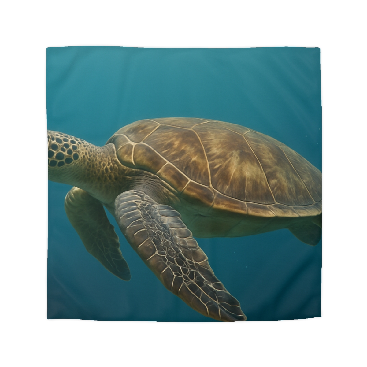 Emerald Drift Green Sea Turtle warm winter duvets