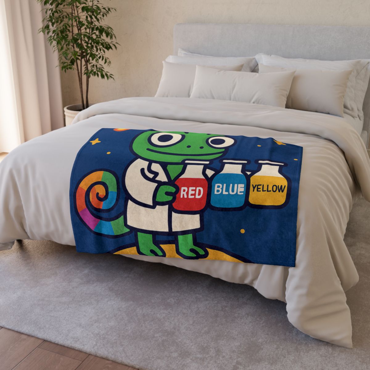 Comet Chameleon Color Lab soft fleece blankets