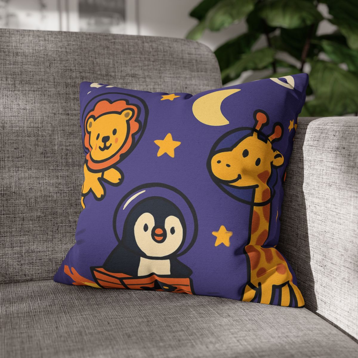 Starry Space Zoo custom pillow cases