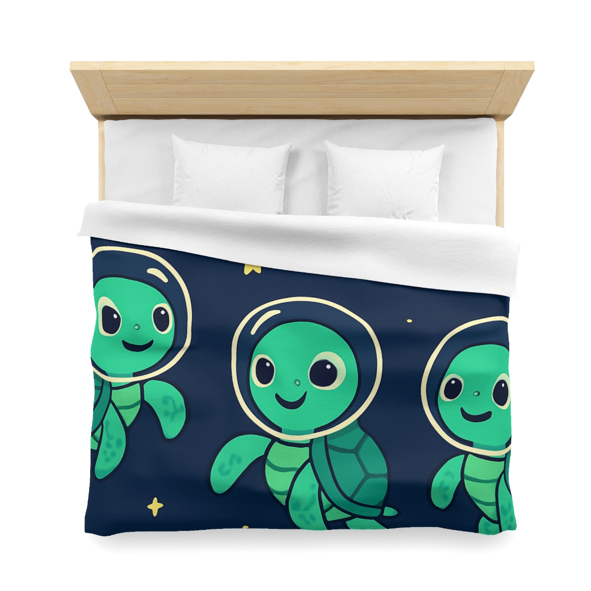Space School Of The Curious Sea Turtles personalized bedding duvets