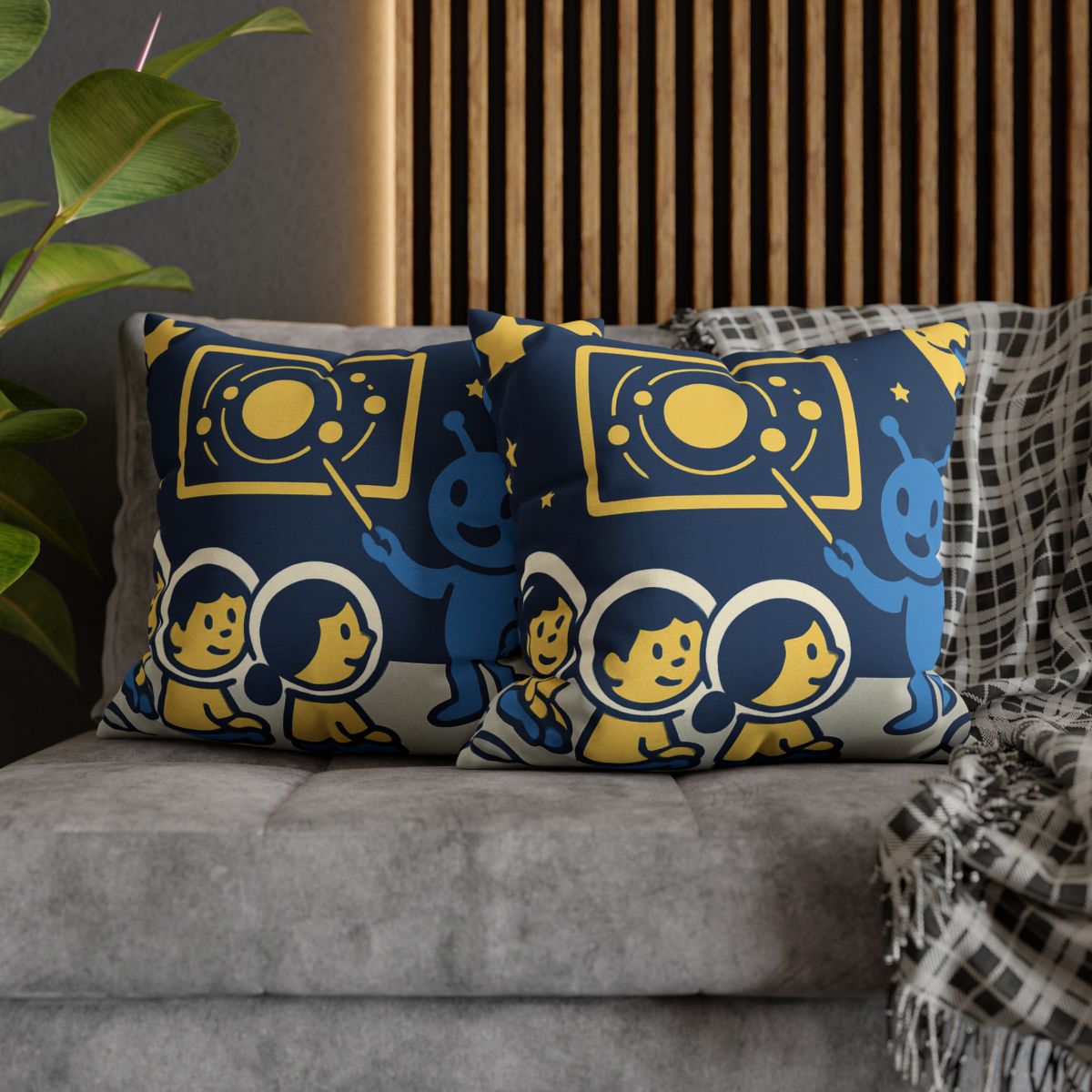 Celestial Classroom On The Moon comfortable bedding pillow covers