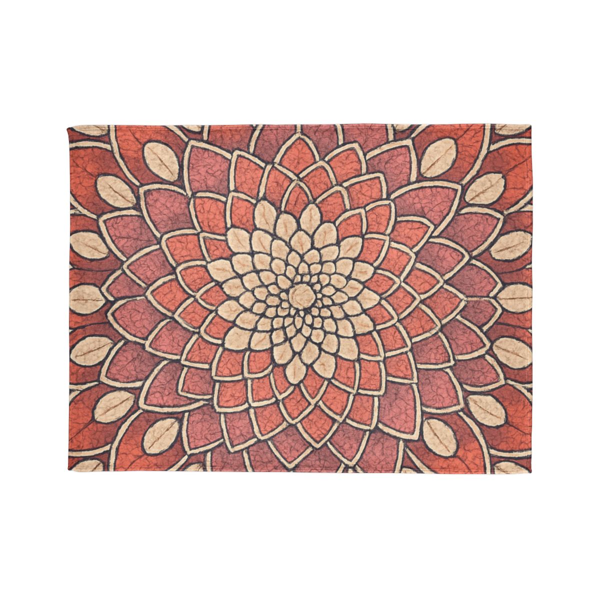 Bud Mosaic Fractal Bloom stylish throw blankets