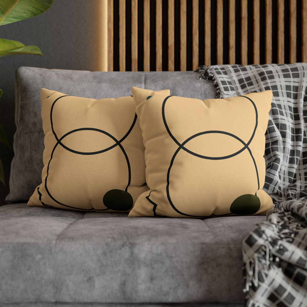 Aligned Rings With Corner Steps stylish decorative pillowcases