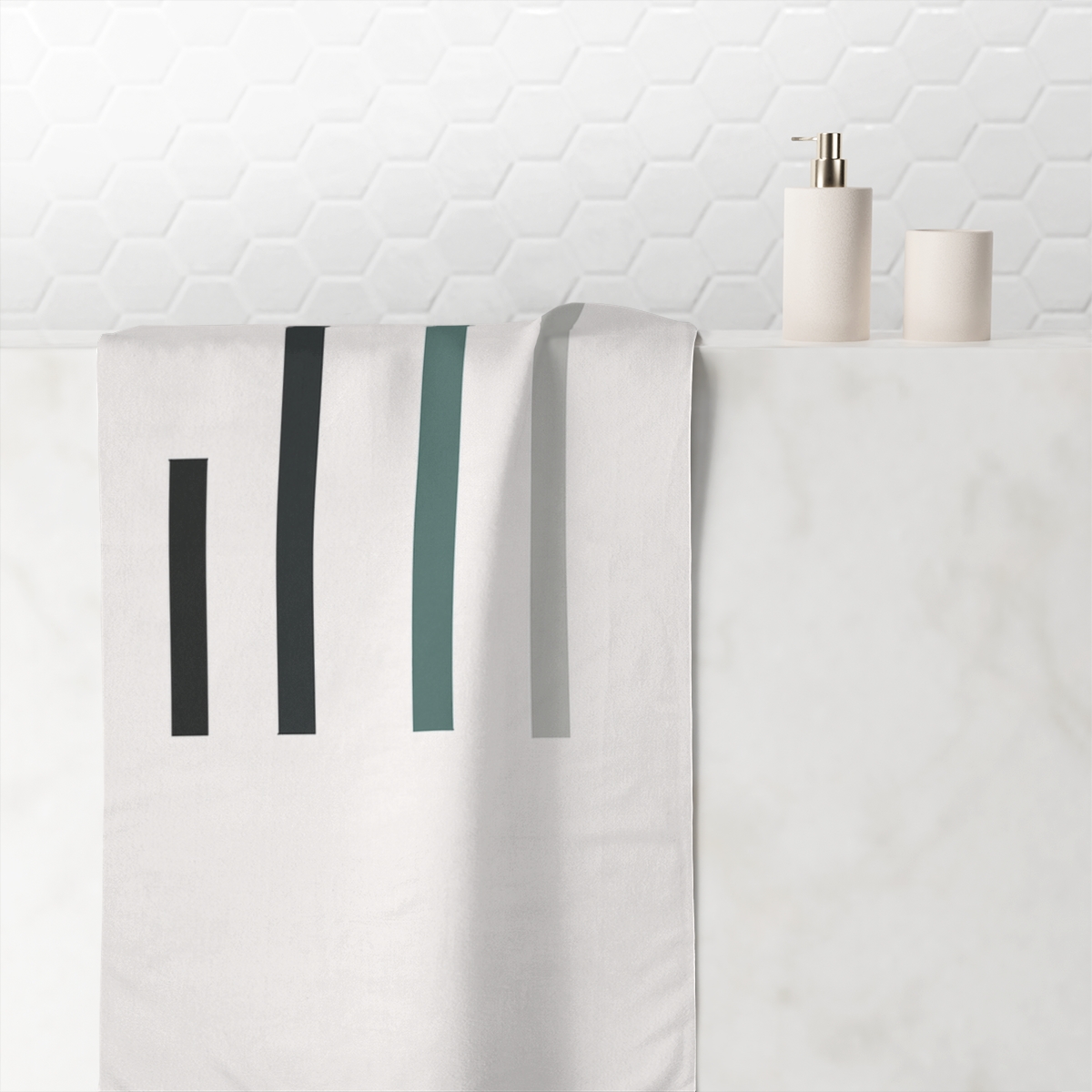 Offset Ladder Bars designer printed towels