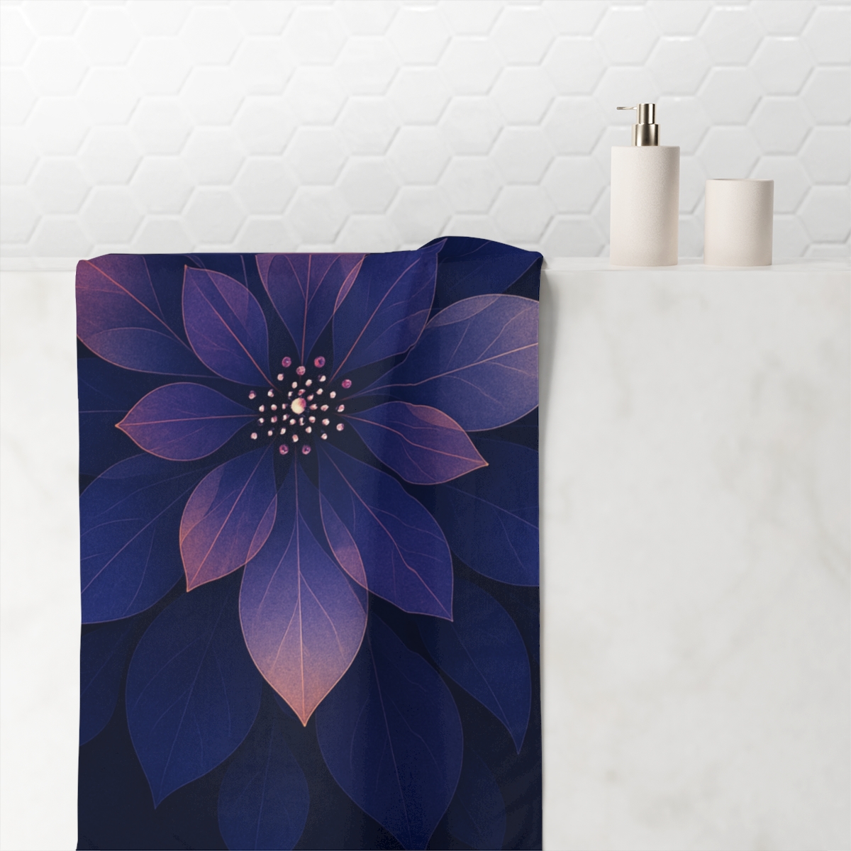 Petal Prism Overlap comfortable face towels