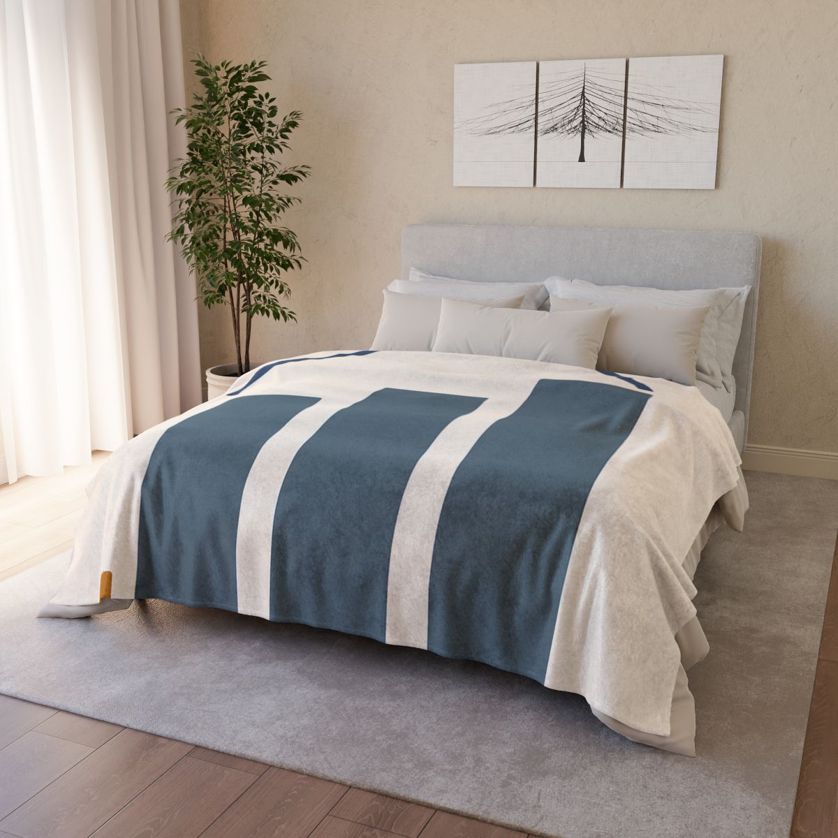 Three Bars With Hanging Arc soft fleece blankets