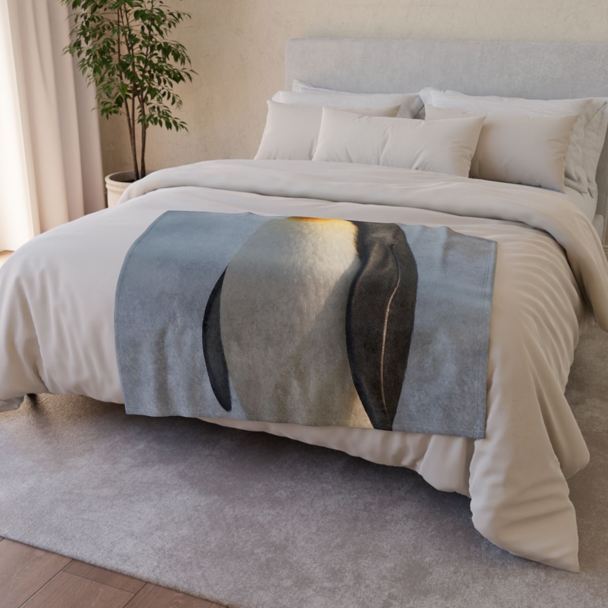 Aurora Poise Emperor Penguin unique gift blanketscustom blankets