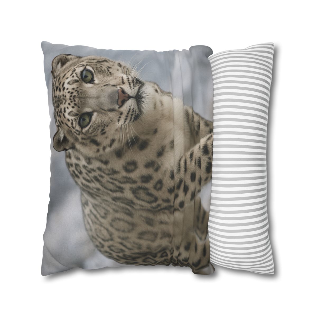Snow Leopard Silent Ascent personalized pillow covers