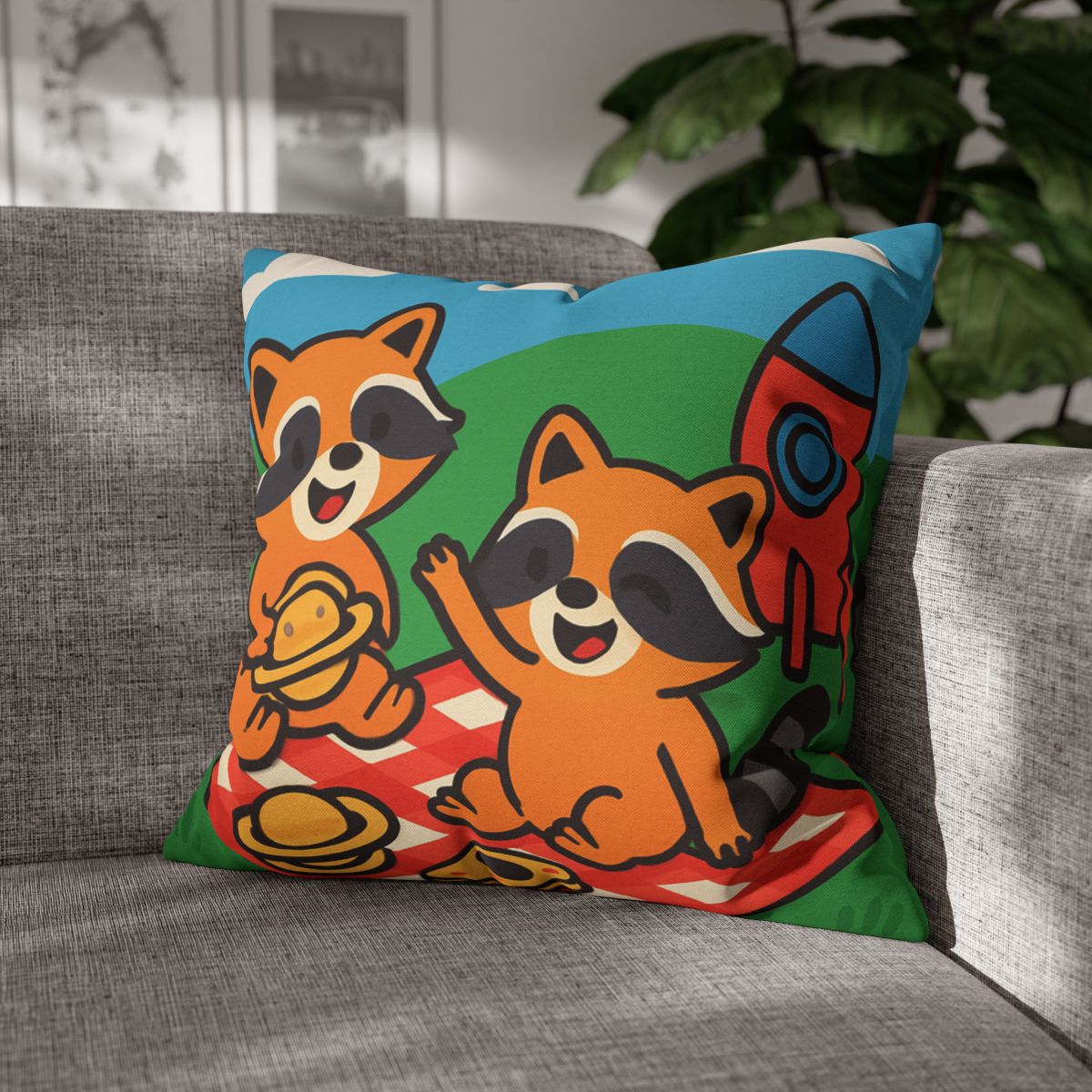 Rocket Racers Picnic custom pillow cases