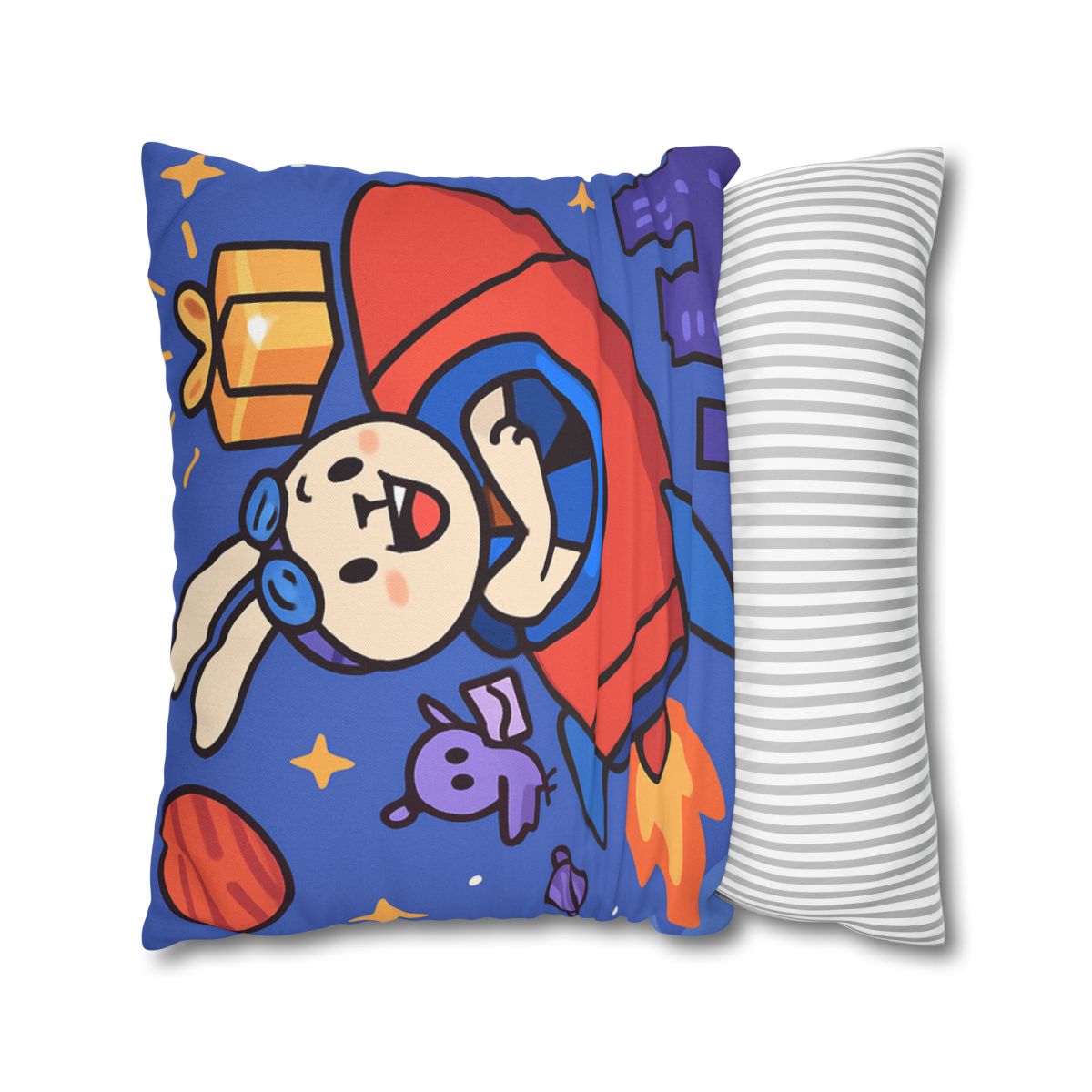 Rocket Rabbit Space Delivery soft cotton pillow cases