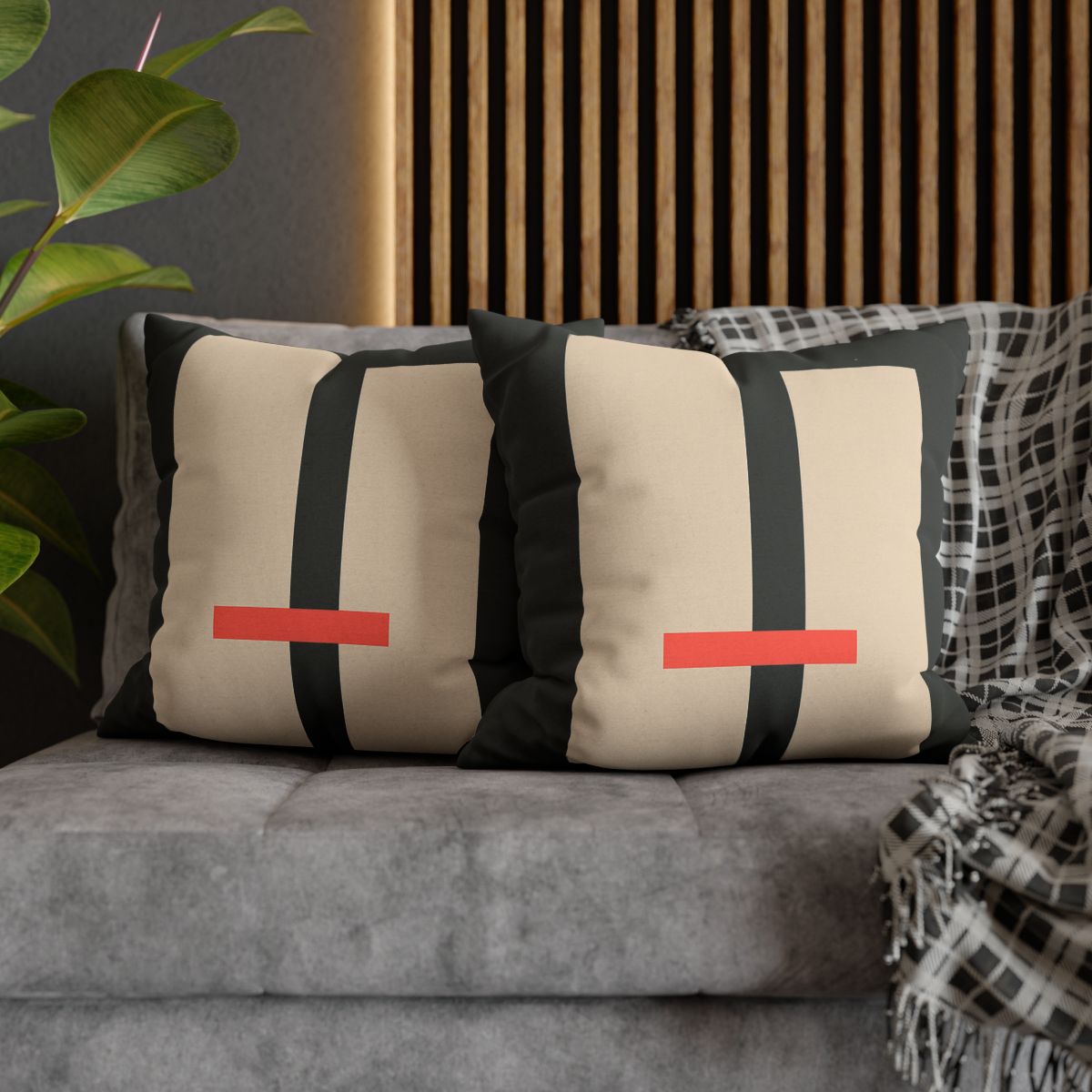 Offset Rectangle Pause personalized pillow covers