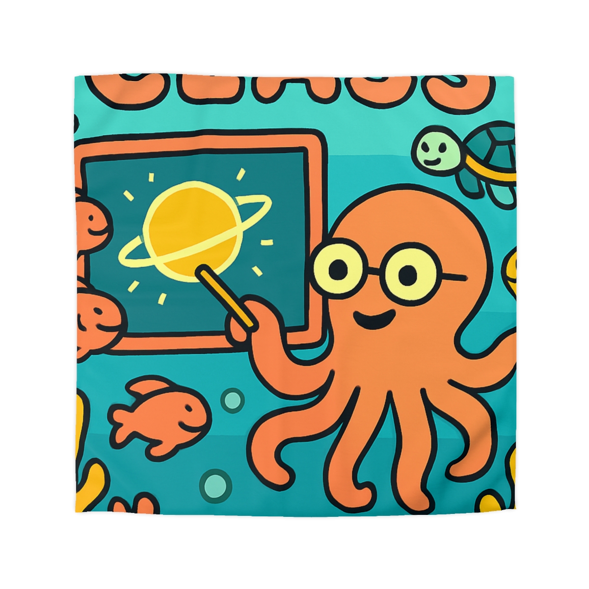Cosmic Coral Reef Classroom custom duvets