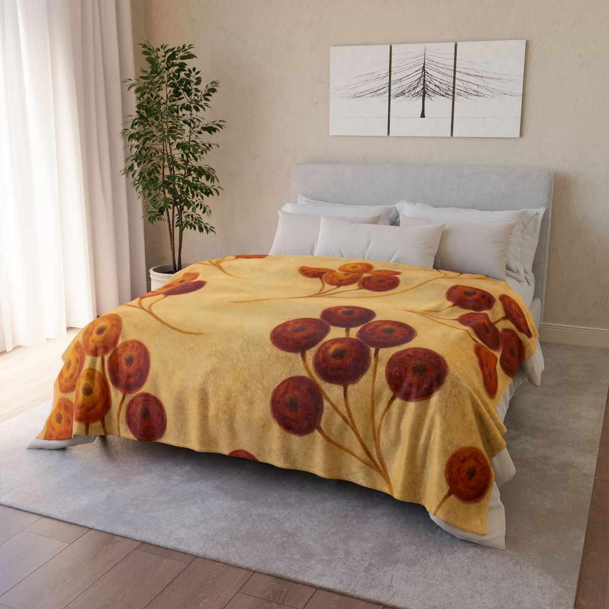 Seed Pod Constellation soft fleece blankets