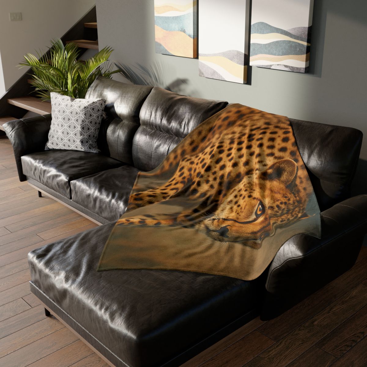 Dawn Racer Cheetah designer printed blankets