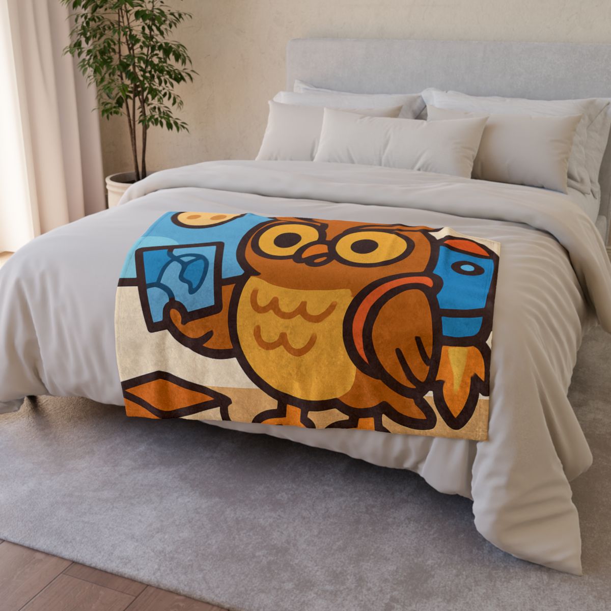 Rocket School Owl unique gift blankets