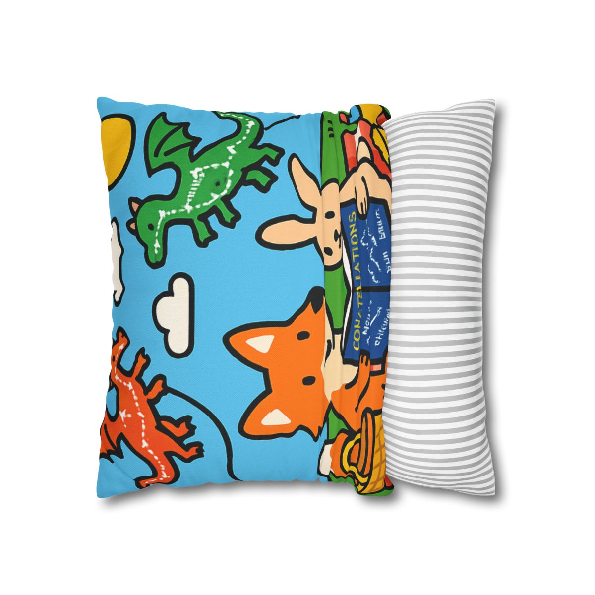 Sky Map Picnic With Dragon Kites personalized pillow covers