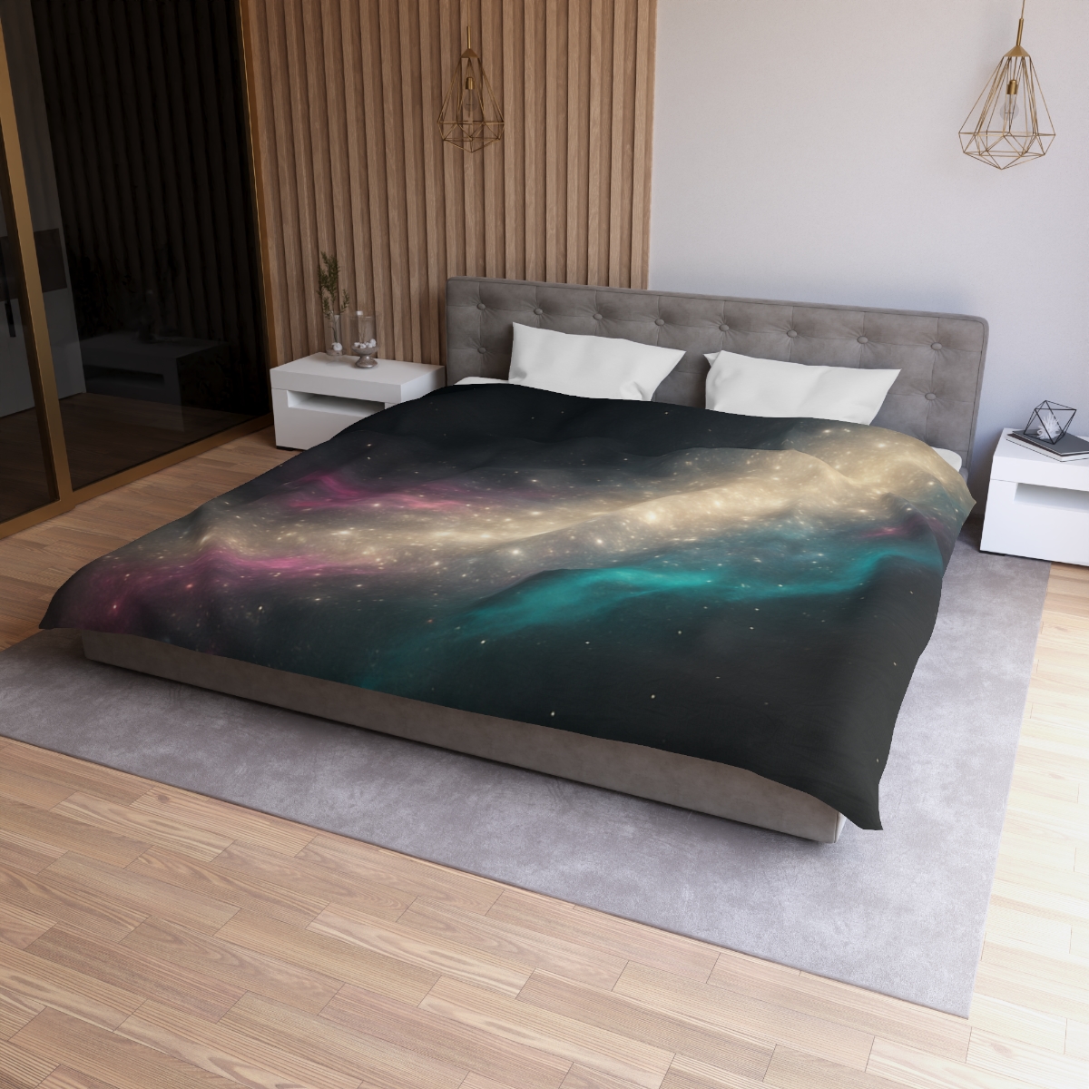 Radiant Flux Starstream personalized bedding duvets