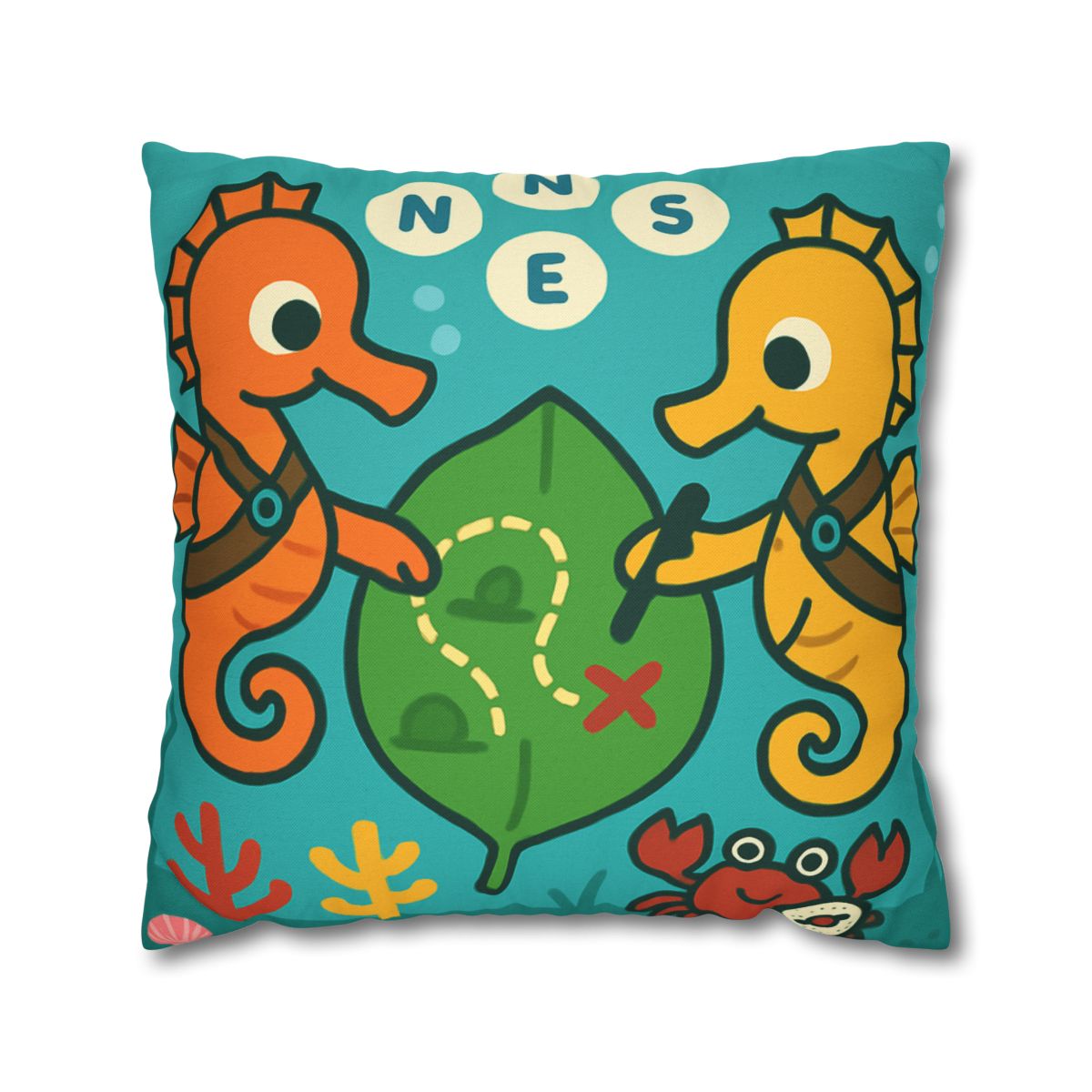Underwater Map Makers The Seahorse Scouts custom pillow cases