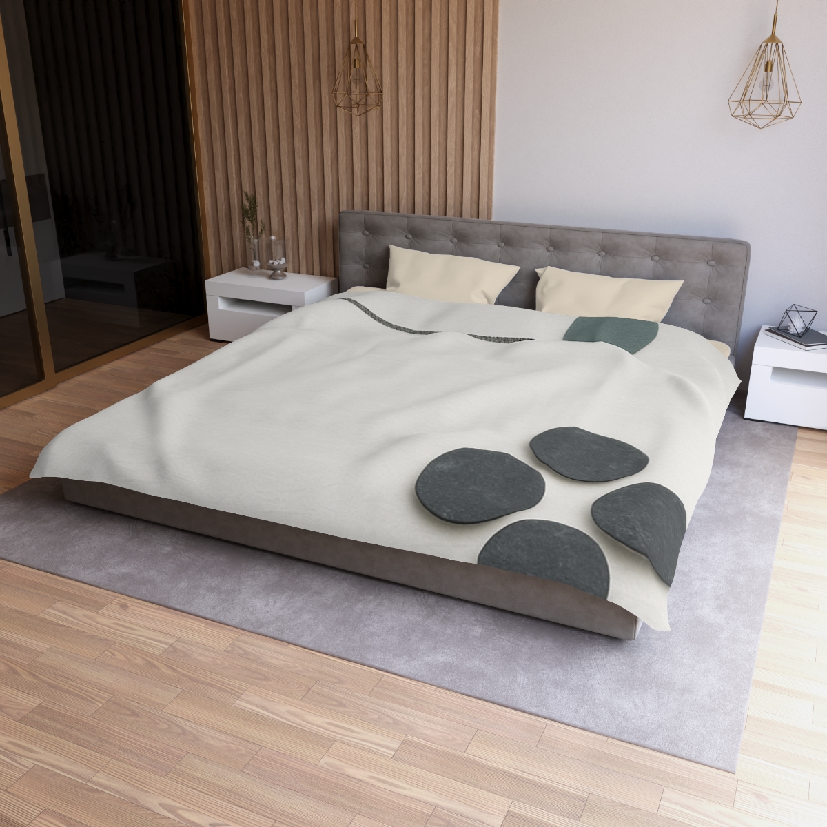 Clustered Dots With Broken Line warm winter duvets