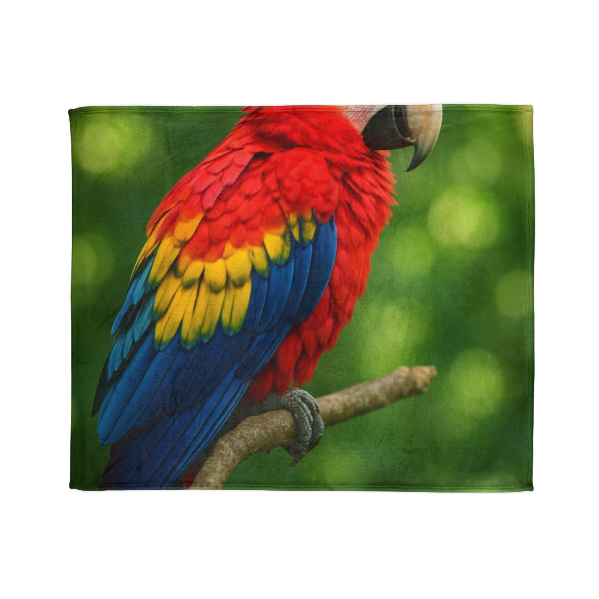 Color Storm Scarlet Macaw trendy patterned blankets
