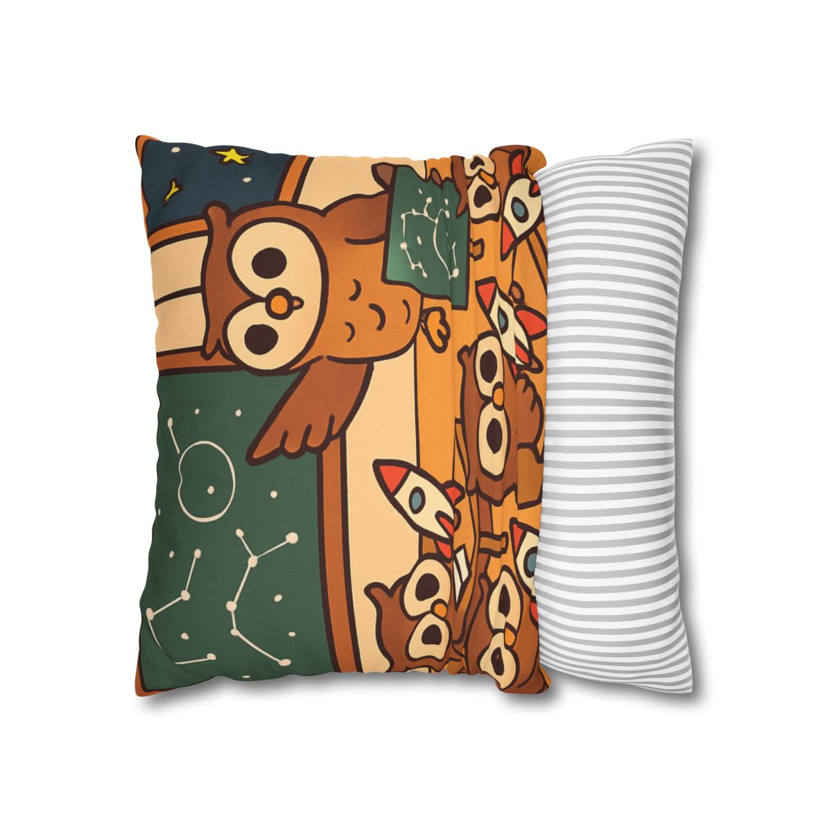 Rocket School Of Owls designer print pillow cases