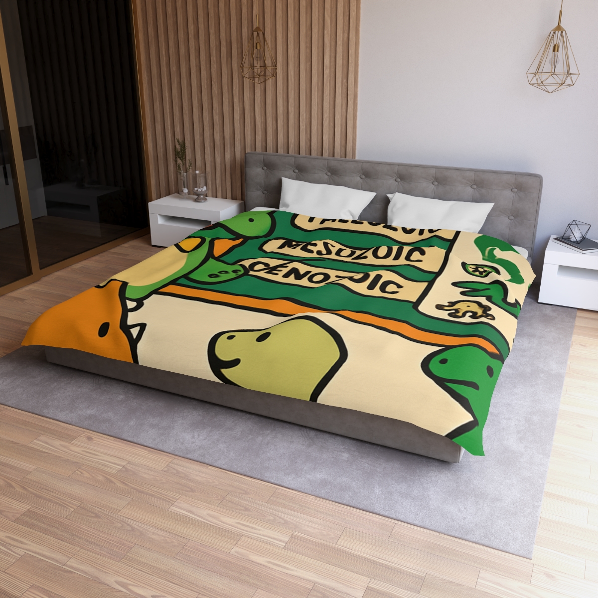 Time Traveling Dino Classroom unique patterned duvets