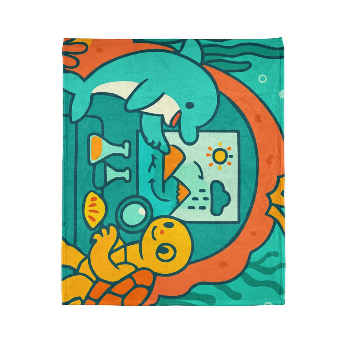 Coral Reef Science Lab trendy patterned blankets