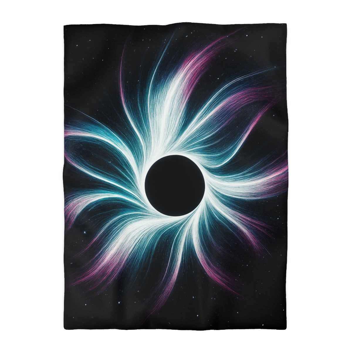 Gravitational Halo Bloom designer printed duvets