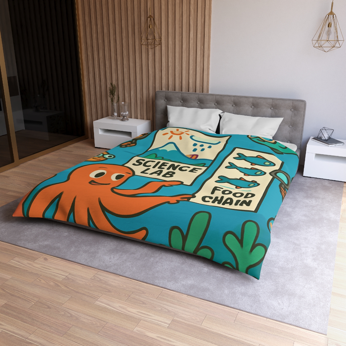 Underwater Science Lab Reef custom duvets