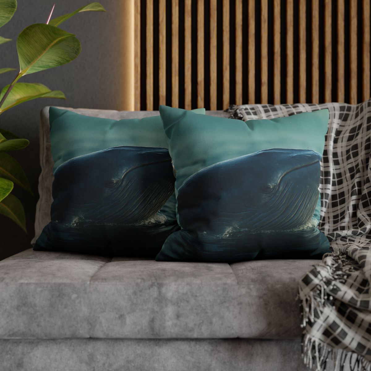 Ocean Song Blue Whale custom pillow cases