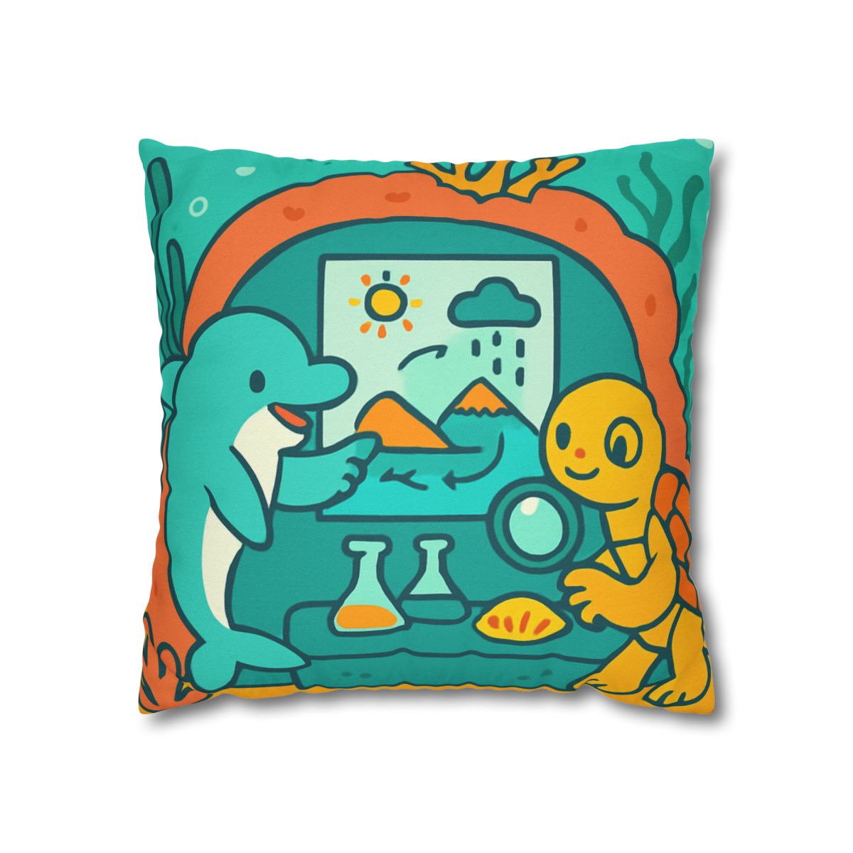 Coral Reef Science Lab trendy patterned pillow cases
