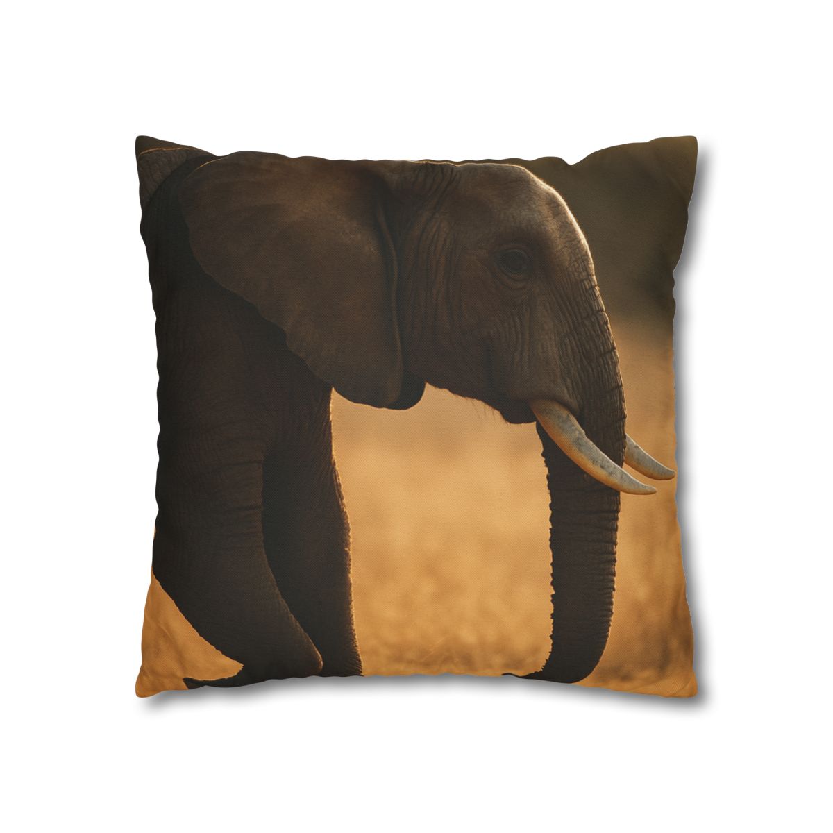 Gilded Horizon African Elephant soft cotton pillow cases