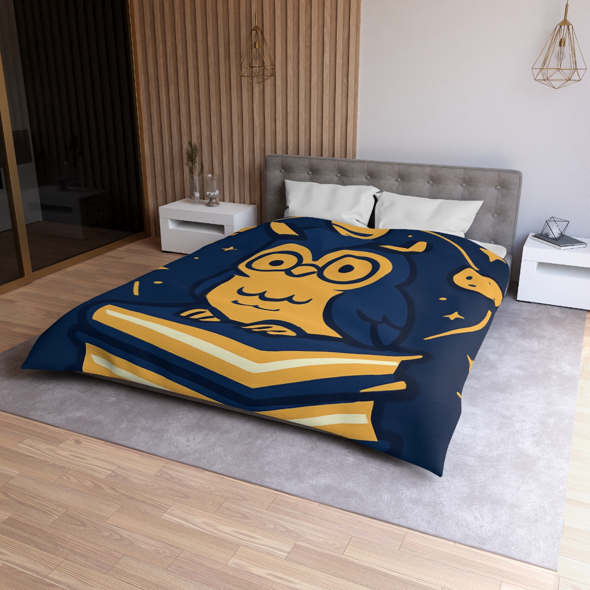 Galactic Owl Library stylish duvet covers