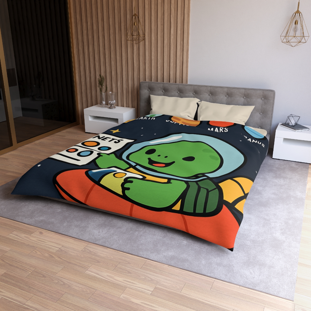 Solar Sail Turtle And The Planetary Parade stylish duvet covers